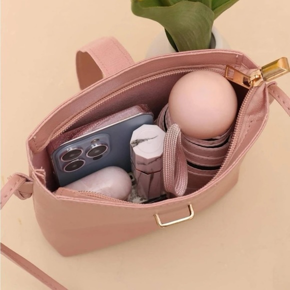 ⚠️Clearance💕Mini Crossbody Bag Pink Bucket Bag - Picture 5 of 5